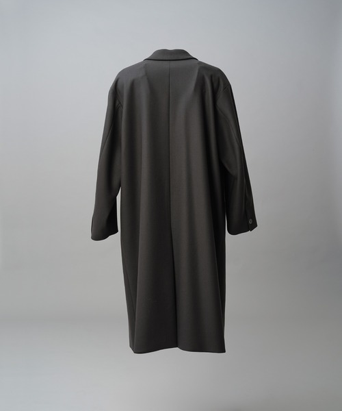 MAISON SPECIAL（メゾンスペシャル）の「《UNISEX》スーパー170プライムオーバーメルトンチェスターコート/Super170s Prime-Over Melton Chesterfield Coat【MAISON SPECIAL/メゾンスペシャル】（チェスターコート・メンズ・ネイビー/ブラック/チャコールグレー/グレイッシュベージュ・0/1/2）」の12枚目の写真