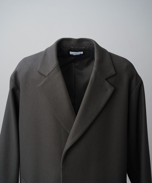 MAISON SPECIAL（メゾンスペシャル）の「《UNISEX》スーパー170プライムオーバーメルトンチェスターコート/Super170s Prime-Over Melton Chesterfield Coat【MAISON SPECIAL/メゾンスペシャル】（チェスターコート・メンズ・ネイビー/ブラック/チャコールグレー/グレイッシュベージュ・0/1/2）」の14枚目の写真