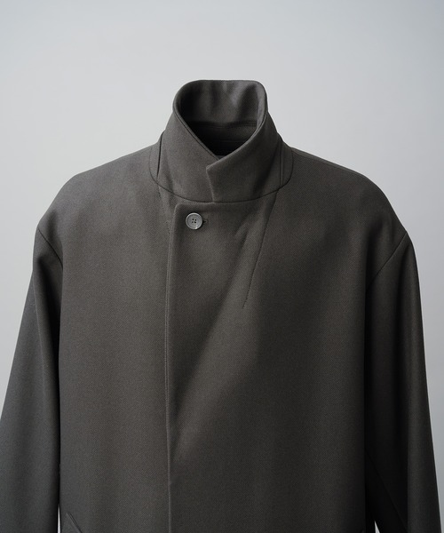 MAISON SPECIAL（メゾンスペシャル）の「《UNISEX》スーパー170プライムオーバーメルトンチェスターコート/Super170s Prime-Over Melton Chesterfield Coat【MAISON SPECIAL/メゾンスペシャル】（チェスターコート・メンズ・ネイビー/ブラック/チャコールグレー/グレイッシュベージュ・0/1/2）」の15枚目の写真