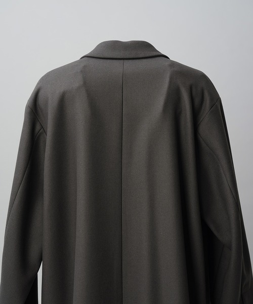 MAISON SPECIAL（メゾンスペシャル）の「《UNISEX》スーパー170プライムオーバーメルトンチェスターコート/Super170s Prime-Over Melton Chesterfield Coat【MAISON SPECIAL/メゾンスペシャル】（チェスターコート・メンズ・ネイビー/ブラック/チャコールグレー/グレイッシュベージュ・0/1/2）」の18枚目の写真