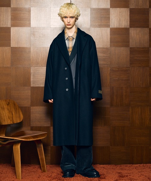 UNISEX》Super170s Prime-Over Melton Chesterfield Coat/プライム