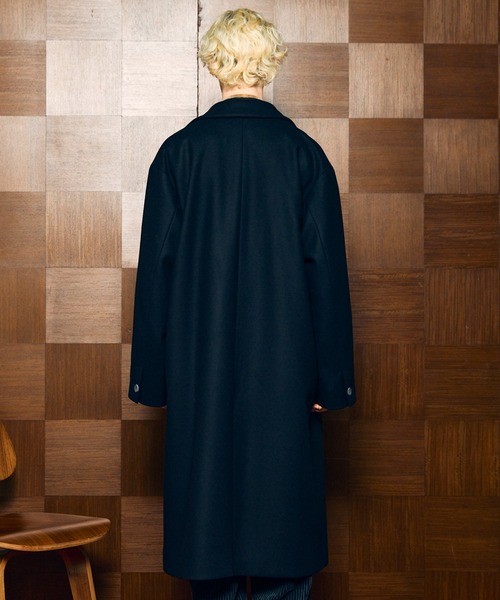 UNISEX》Super170s Prime-Over Melton Chesterfield Coat/プライム