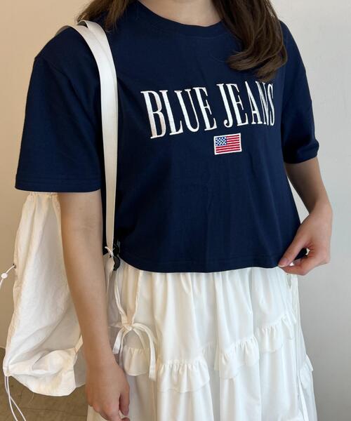 PHILLY(フィリー)の「刺繍ロゴショートTシャツ(Tシャツ/カットソー・レディース・ネイビー/ホワイト・FREE)」の10枚目の写真