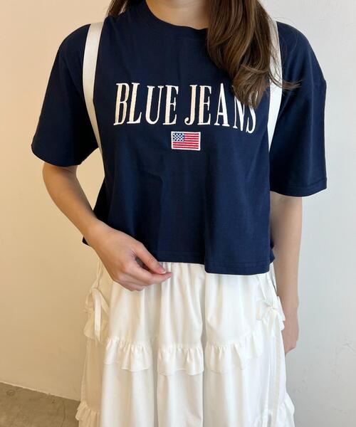 PHILLY(フィリー)の「刺繍ロゴショートTシャツ(Tシャツ/カットソー・レディース・ネイビー/ホワイト・FREE)」の11枚目の写真