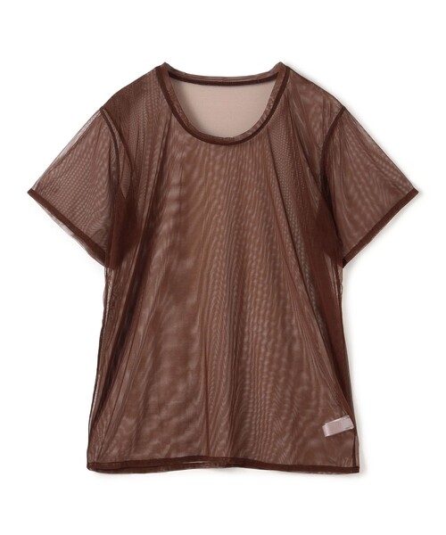 SIMONE WILD(シモーネワイルド)の「Simone Wild シアーネットTシャツ(Tシャツ/カットソー・レディース・ブラック/ブラウン/オレンジ・S)」の2枚目の写真