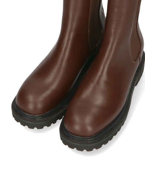 ORiental TRaffic（オリエンタルトラフィック）の「厚底 スクエアトゥ チェルシー ブーツ 31410（ブーツ・レディース・ブラウン/ブラック/ホワイト・LL/S/SS/L/3L/M）」の6枚目の写真