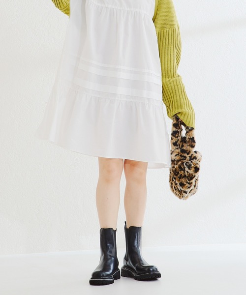 ORiental TRaffic（オリエンタルトラフィック）の「厚底 スクエアトゥ チェルシー ブーツ 31410（ブーツ・レディース・ブラウン/ブラック/ホワイト・LL/S/SS/L/3L/M）」の18枚目の写真