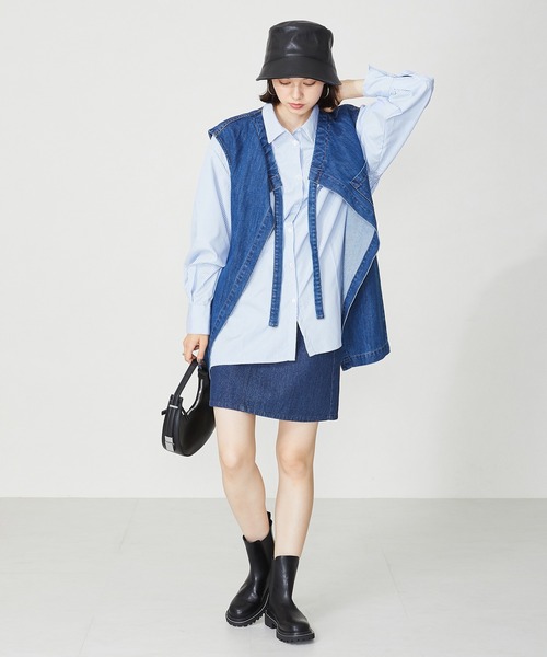 ORiental TRaffic（オリエンタルトラフィック）の「厚底 スクエアトゥ チェルシー ブーツ 31410（ブーツ・レディース・ブラウン/ブラック/ホワイト・LL/S/SS/L/3L/M）」の16枚目の写真