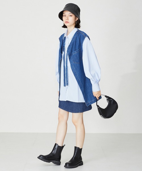 ORiental TRaffic（オリエンタルトラフィック）の「厚底 スクエアトゥ チェルシー ブーツ 31410（ブーツ・レディース・ブラウン/ブラック/ホワイト・LL/S/SS/L/3L/M）」の17枚目の写真