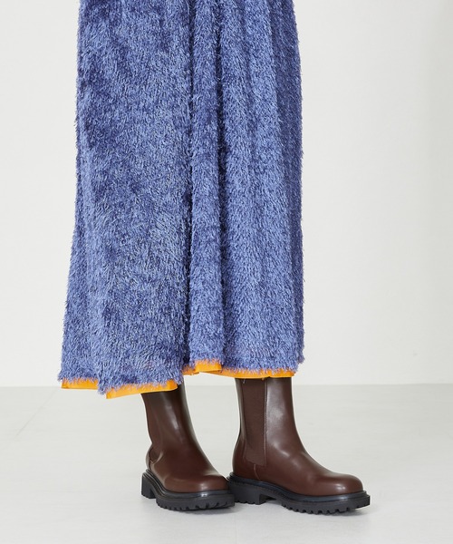 ORiental TRaffic（オリエンタルトラフィック）の「厚底 スクエアトゥ チェルシー ブーツ 31410（ブーツ・レディース・ブラウン/ブラック/ホワイト・LL/S/SS/L/3L/M）」の22枚目の写真