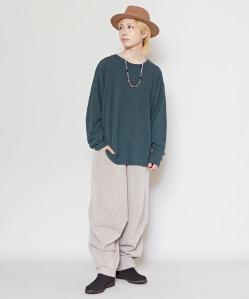 チャイハネ（チャイハネ）の「【チャイハネ】ロロムMEN'Sトップス（Tシャツ/カットソー・メンズ・オフホワイト/グリーン/ブラック/ブラウン/ライトグレー・FREE）」の7枚目の写真
