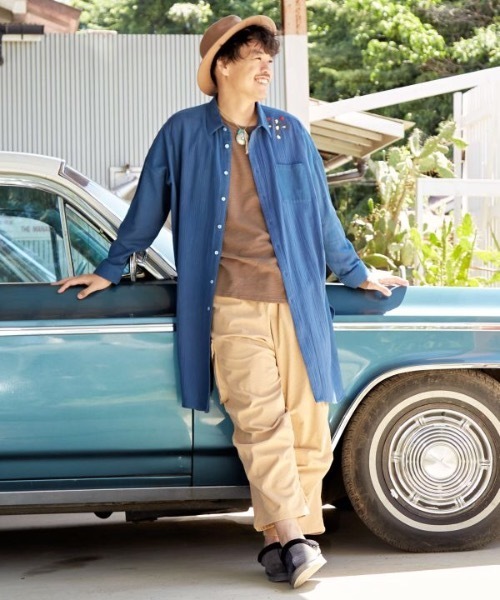 チャイハネ（チャイハネ）の「【チャイハネ】ロロムMEN'Sトップス（Tシャツ/カットソー・メンズ・オフホワイト/グリーン/ブラック/ブラウン/ライトグレー・FREE）」の11枚目の写真