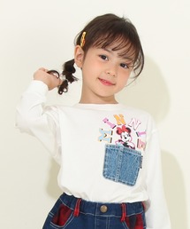 Disney（ディズニー）の「親子お揃い ディズニー デニムポケットロンT 8738K（Tシャツ/カットソー・キッズ）」