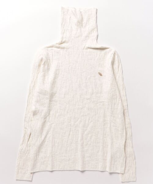 Mayree（メイリー）の「【AURORIA】ハイネックワッシャーニットトップス（ニット/セーター・レディース・ベージュ/ブルー/ホワイト/ブラック/ブラウン・FREE）」の20枚目の写真