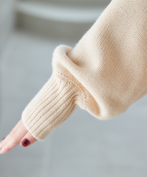 miclat（ミクラ）の「大きいサイズ　ニットパーカー　miclat（ニット/セーター・レディース・ブラック/ベージュ・L/LL/3L/4L/5L）」の10枚目の写真