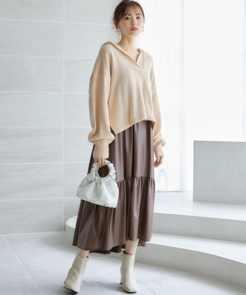 miclat（ミクラ）の「大きいサイズ　ニットパーカー　miclat（ニット/セーター・レディース・ブラック/ベージュ・L/LL/3L/4L/5L）」の16枚目の写真