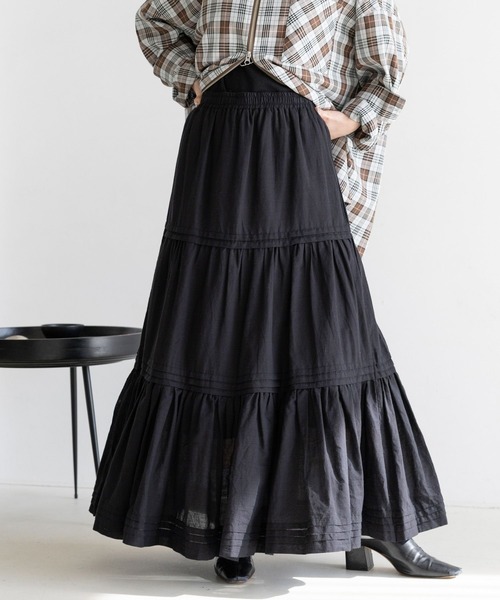 RAGEBLUE（レイジブルー）の「コットンレースロングスカート（スカート・レディース・ホワイト/ブラック/ブルー/ホワイト系その他/ブラック系2/ホワイト系2/グレー/ブルー系その他3/ブラウン系・FREE）」の5枚目の写真