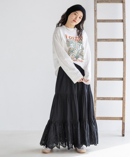 RAGEBLUE（レイジブルー）の「コットンレースロングスカート（スカート・レディース・ホワイト/ブラック/ブルー/ホワイト系その他/ブラック系2/ホワイト系2/グレー/ブルー系その他3/ブラウン系・FREE）」の17枚目の写真