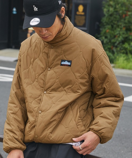 GERRY（ジェリー）の「GERRY/ジェリー 別注 オーバーサイズ 撥水ナイロンキルティング スタンドブルゾン（ブルゾン・メンズ・ブラック/カーキ/ベージュ/オフホワイト・M/L）」の4枚目の写真