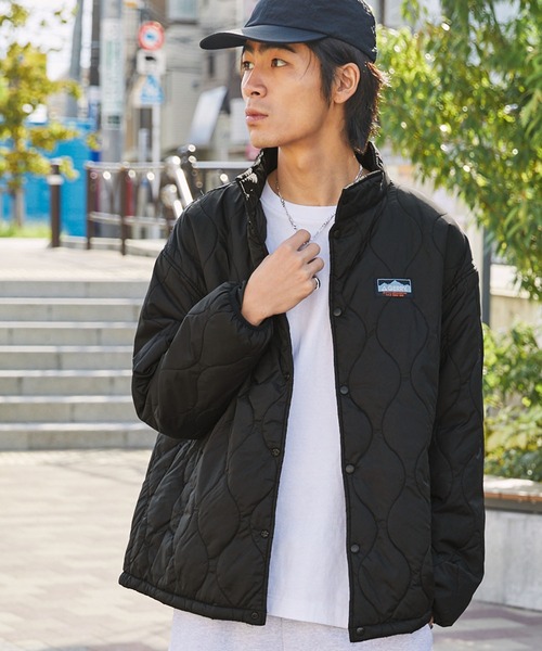 GERRY（ジェリー）の「GERRY/ジェリー 別注 オーバーサイズ 撥水ナイロンキルティング スタンドブルゾン（ブルゾン・メンズ・ブラック/カーキ/ベージュ/オフホワイト・M/L）」の14枚目の写真