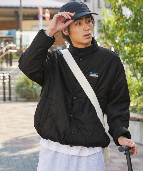 GERRY（ジェリー）の「GERRY/ジェリー 別注 オーバーサイズ 撥水ナイロンキルティング スタンドブルゾン（ブルゾン・メンズ・ブラック/カーキ/ベージュ/オフホワイト・M/L）」の15枚目の写真