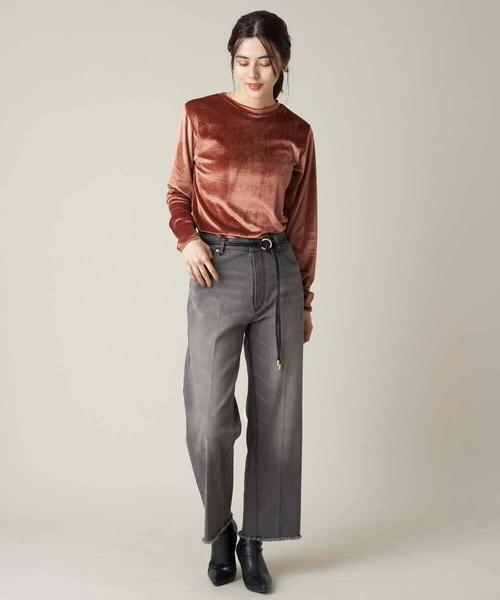 a.v.v（アーヴェヴェ）の「ストレートデニム（デニムパンツ・レディース・ブルー/チャコールグレー・38/40/42/36/34）」の13枚目の写真