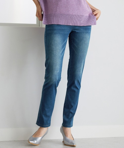 BELLUNA PLUS（ベルーナ）の「美ストレッチ素材レギンスパンツ股下７３ｃｍ（その他パンツ・レディース・ブラック/ライトベージュ/イエロー/ブルー系/ローズ/モスグリーン/インディゴブルー/ブラック系2/ケミカルウォッシュ/ブルー系その他/オフホワイト/ピンク/パープル系/レモンイエロー/ブルー系その他2/ワイン/イエロー系その他2/ベージュ系その他2/グリーン系その他/ライトイエロー系/アイボリー/ミント/モカ/テラコッタ・SMALL/MEDIUM/LARGE/X-LARGE）」の17枚目の写真