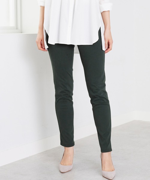 BELLUNA PLUS（ベルーナ）の「美ストレッチ素材レギンスパンツ股下７３ｃｍ（その他パンツ・レディース・ブラック/ライトベージュ/イエロー/ブルー系/ローズ/モスグリーン/インディゴブルー/ブラック系2/ケミカルウォッシュ/ブルー系その他/オフホワイト/ピンク/パープル系/レモンイエロー/ブルー系その他2/ワイン/イエロー系その他2/ベージュ系その他2/グリーン系その他/ライトイエロー系/アイボリー/ミント/モカ/テラコッタ・SMALL/MEDIUM/LARGE/X-LARGE）」の12枚目の写真