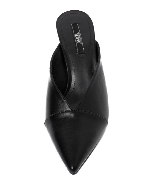 R&E(アールアンドイー)の「【R&E】Vカットメタリックヒールミュール(パンプス・レディース・ブラック/アイボリー・S/M/L/LL)」の5枚目の写真