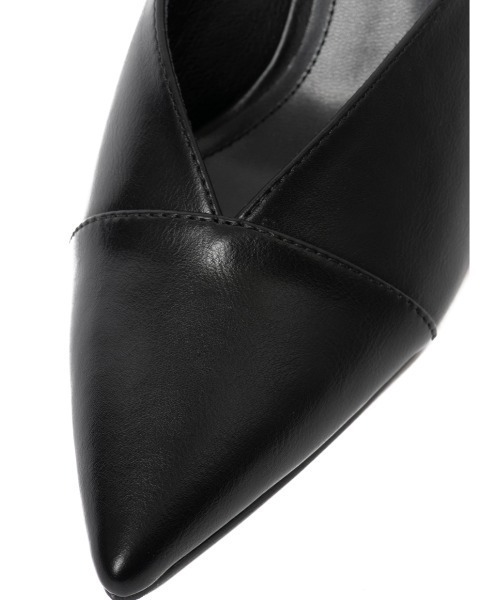 R&E(アールアンドイー)の「【R&E】Vカットメタリックヒールミュール(パンプス・レディース・ブラック/アイボリー・S/M/L/LL)」の9枚目の写真