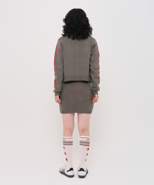 TINA：JOJUN（ティーナジョジュン）の「トラック ニットミニスカート TINA：JOJUN（スカート・レディース・チャコール/ライトブルー・M）」の17枚目の写真