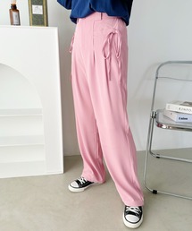 CLEA（クレア）の「サイドリボンハイウエストタックスラックス（スラックス）」