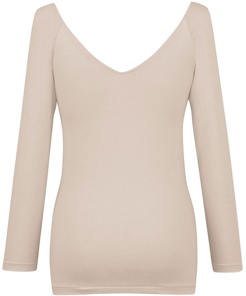 WING（ウイング）の「「綿の贅沢オーガニック」あったかインナー　8分袖（インナーウェア/肌着・レディース・ブラック/ベージュ・LL/L/M）」の7枚目の写真