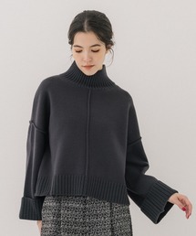 PUBLIC TOKYO | ショートヘムリブニット(ニット/セーター)