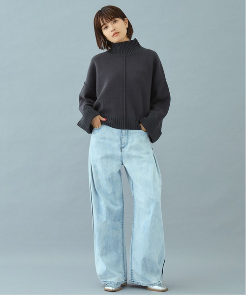 PUBLIC TOKYO ショートヘムリブニット セール】ショートヘムリブニット（ニット/セーター）｜PUBLIC