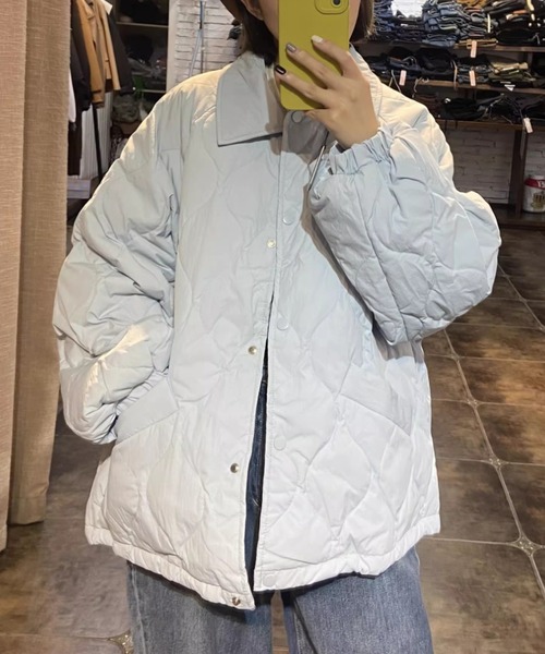 セール】軽く羽織れるあったかもこもこ裏地◎ ステンカラー 中綿