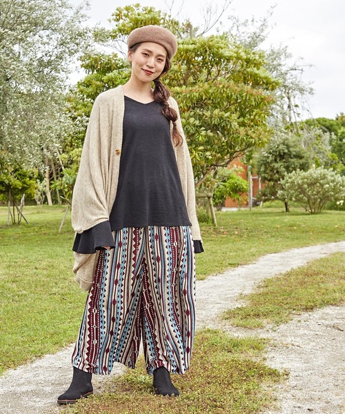 チャイハネ（チャイハネ）の「【チャイハネ】ネティーラワイドパンツ（その他パンツ・レディース・ブラック×グリーン/イエロー系その他/レッド/ターコイズブルー/ブルー/レッド系その他/グリーン系その他/イエロー・FREE）」の16枚目の写真