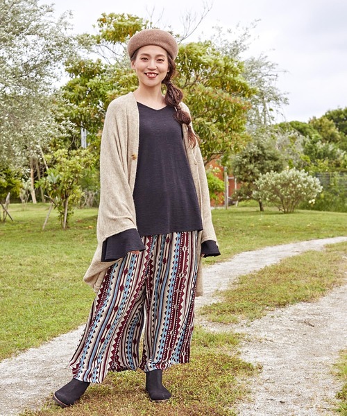 チャイハネ（チャイハネ）の「【チャイハネ】ネティーラワイドパンツ（その他パンツ・レディース・ブラック×グリーン/イエロー系その他/レッド/ターコイズブルー/ブルー/レッド系その他/グリーン系その他/イエロー・FREE）」の17枚目の写真