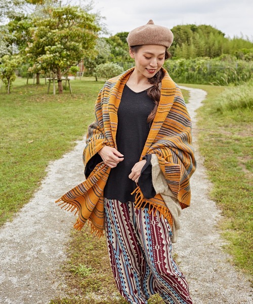 チャイハネ（チャイハネ）の「【チャイハネ】ネティーラワイドパンツ（その他パンツ・レディース・ブラック×グリーン/イエロー系その他/レッド/ターコイズブルー/ブルー/レッド系その他/グリーン系その他/イエロー・FREE）」の21枚目の写真