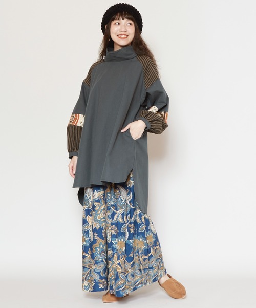 チャイハネ（チャイハネ）の「【チャイハネ】ネティーラワイドパンツ（その他パンツ・レディース・ブラック×グリーン/イエロー系その他/レッド/ターコイズブルー/ブルー/レッド系その他/グリーン系その他/イエロー・FREE）」の13枚目の写真