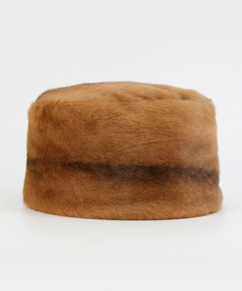 polcadot(ポルカドット)の「RUSSIAN FUR TOQUE/ロシアン ファー トーク(ニットキャップ/ビーニー・レディース・ブラウン/アイボリー・FREE)」の1枚目の写真