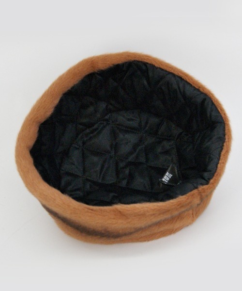 polcadot(ポルカドット)の「RUSSIAN FUR TOQUE/ロシアン ファー トーク(ニットキャップ/ビーニー・レディース・ブラウン/アイボリー・FREE)」の8枚目の写真