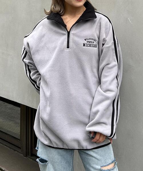 KRYclothing ハーフジップトレーナー FUSINKAN サイドライン KRYclothing ハーフジップトレーナー FUSINKAN サイドライン