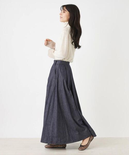 YANUK(ヤヌーク)の「【YANUK】デニムロングフレアスカート(スカート・レディース・ダークネイビー・2)」の22枚目の写真