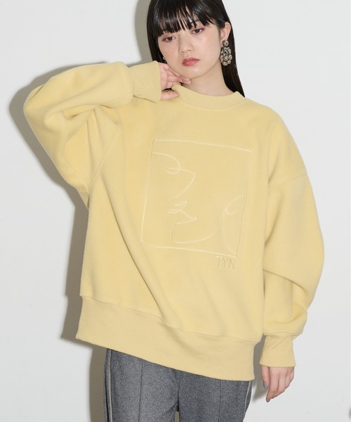 THE YOn(ザヨン)の「アート刺繍ブラッシュドジャージープルオーバー(スウェット・レディース・グレー/イエロー/チャコールグレー/アイボリー・FREE)」の18枚目の写真