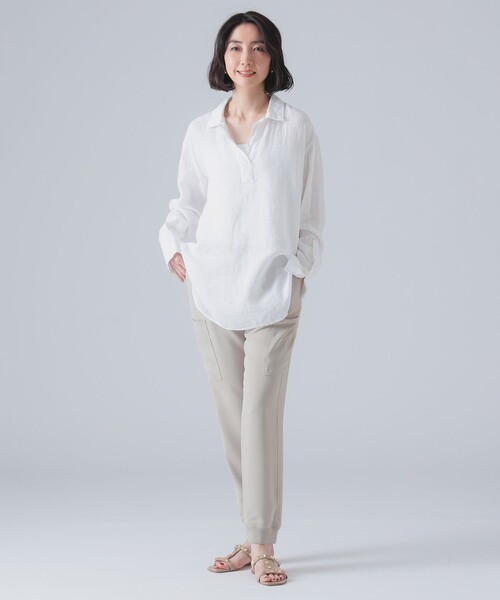 Room no.8（ルームエイト）の「ROOM NO.8 × EFFE BEAMS / 別注 カーゴパンツ（その他パンツ・レディース・ブラック/ベージュ・1/2）」の4枚目の写真