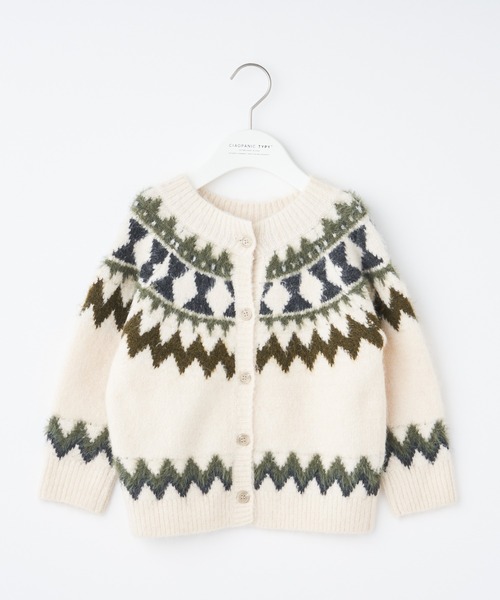 CIAOPANIC TYPY（チャオパニックティピー）の「【WEB限定カラー】【KIDS】ノルディックフェザーヤーン２WAYクルーネックカーディガン（カーディガン/ボレロ・キッズ・アイボリー/グレー/ネイビー・M/L/XL/XXL/S）」の18枚目の写真