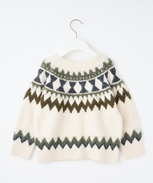 CIAOPANIC TYPY（チャオパニックティピー）の「【WEB限定カラー】【KIDS】ノルディックフェザーヤーン２WAYクルーネックカーディガン（カーディガン/ボレロ・キッズ・アイボリー/グレー/ネイビー・M/L/XL/XXL/S）」の19枚目の写真