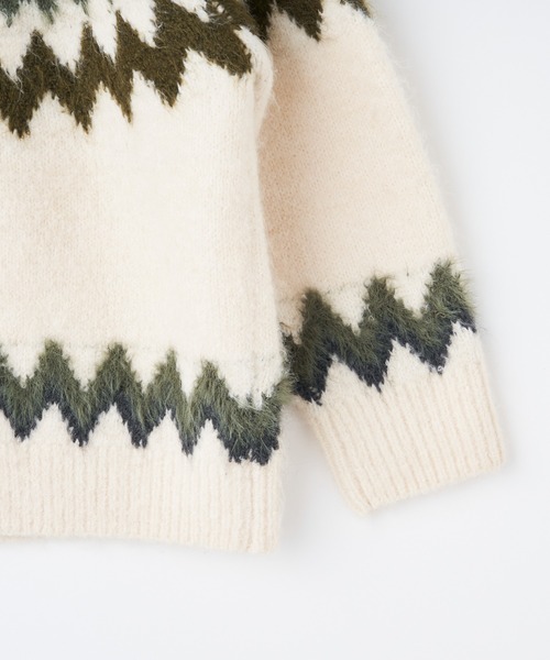 CIAOPANIC TYPY（チャオパニックティピー）の「【WEB限定カラー】【KIDS】ノルディックフェザーヤーン２WAYクルーネックカーディガン（カーディガン/ボレロ・キッズ・アイボリー/グレー/ネイビー・M/L/XL/XXL/S）」の21枚目の写真