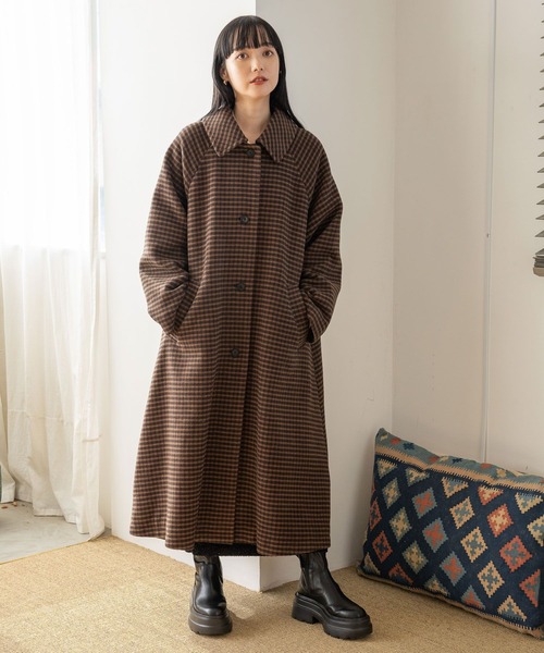 セール】メリノウールステンコート 906737（ノーカラーコート